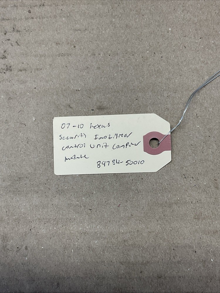 07-10 Lexus Security Immobilizer Control Unit Computer Module 89784-50010