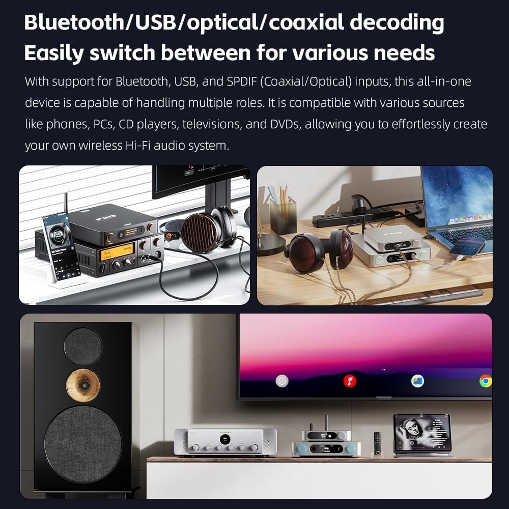 FiiO BR15 R2R High-Resolution Bluetooth 6.0 Audio Receiver with QCC5181 (Black)