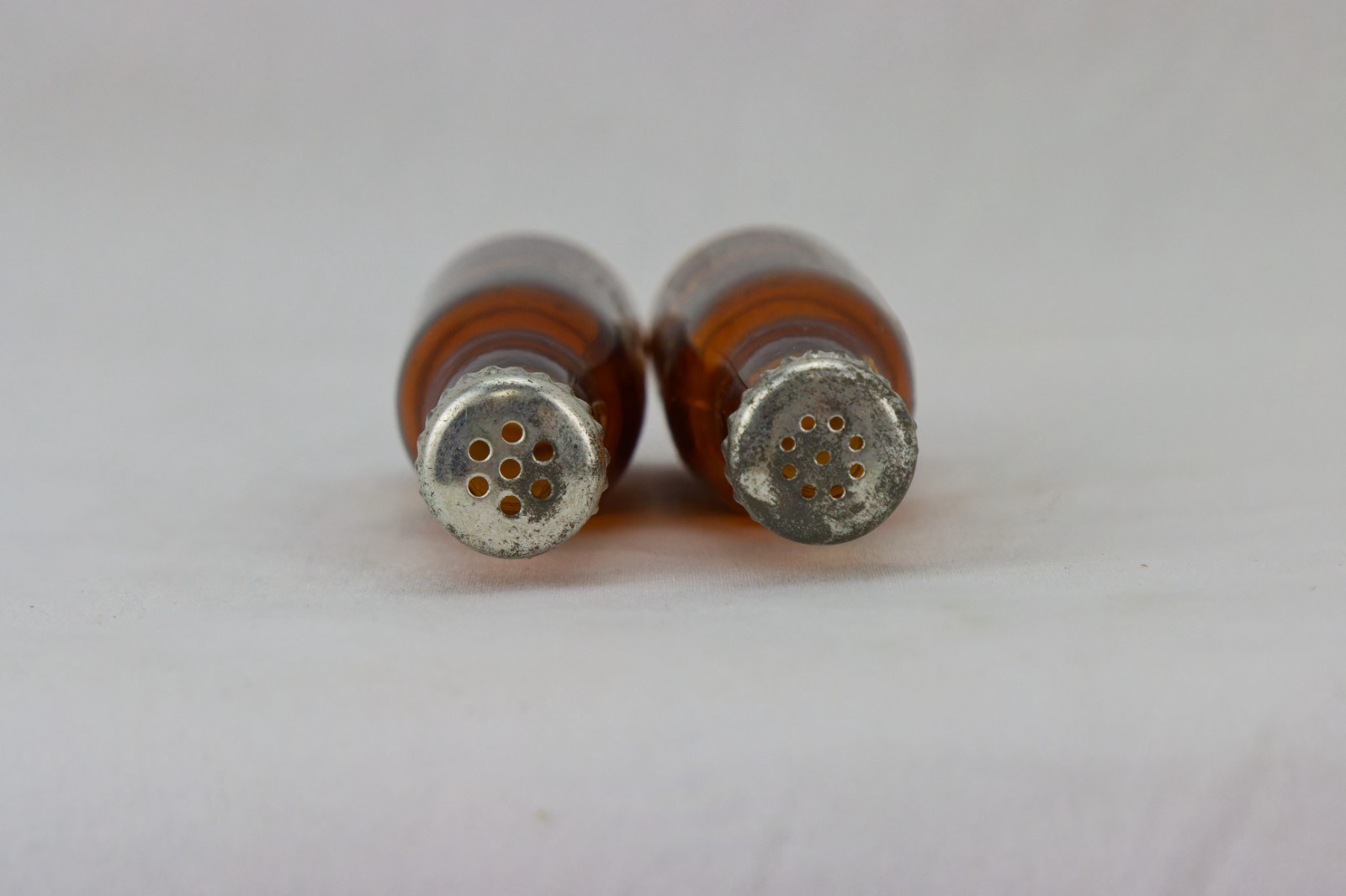 Falstaff Beer Salt & Pepper Shakers, Glass, Vintage