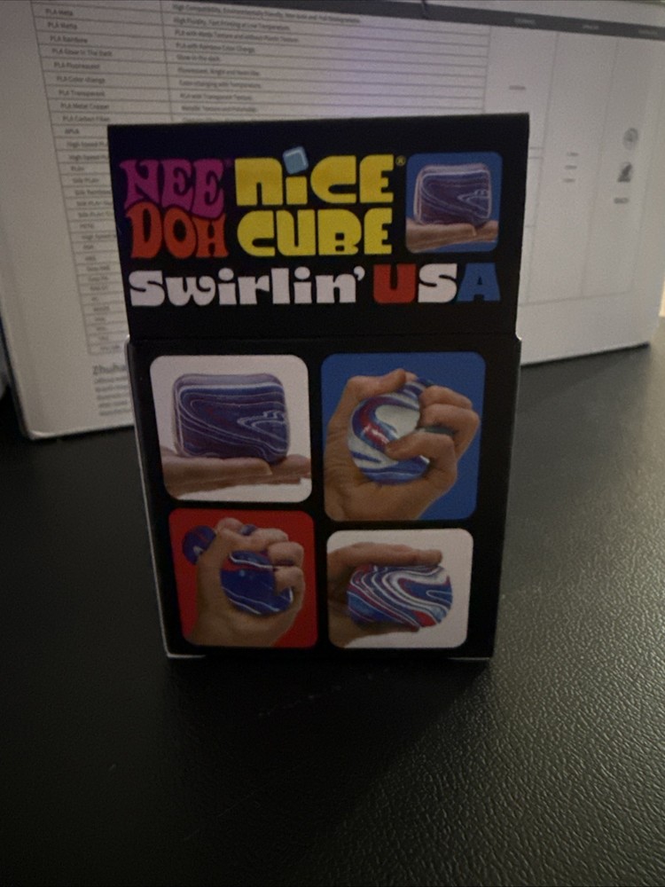 NEEDOH Nice Cube Swirlin' USA Super Solid Squish NEW