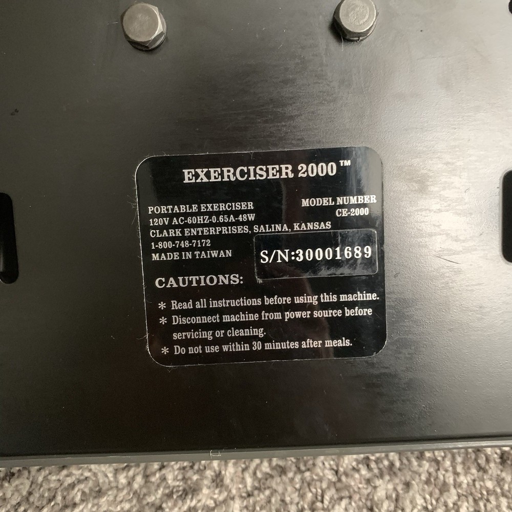 Clark Exerciser 2000 Chi Machine Commercial Model CE-2000 Passive Motion Unit