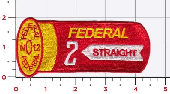 2 STRAIGHT SHOTGUN SHOOTING SKEET OR TRAP PATCH
