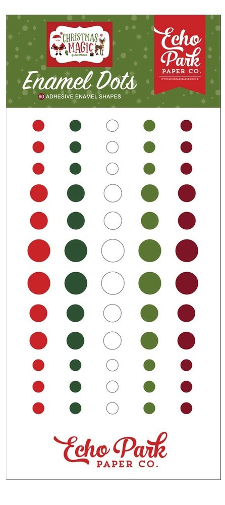 1 Pack Echo Park Paper CHRISTMAS MAGIC Decorative Enamel Dots