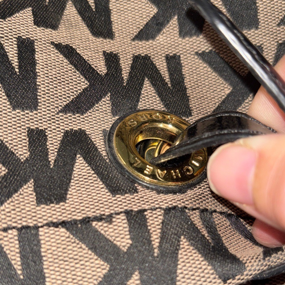 Michael Kors Brown/Tan Monogram Tote Bag