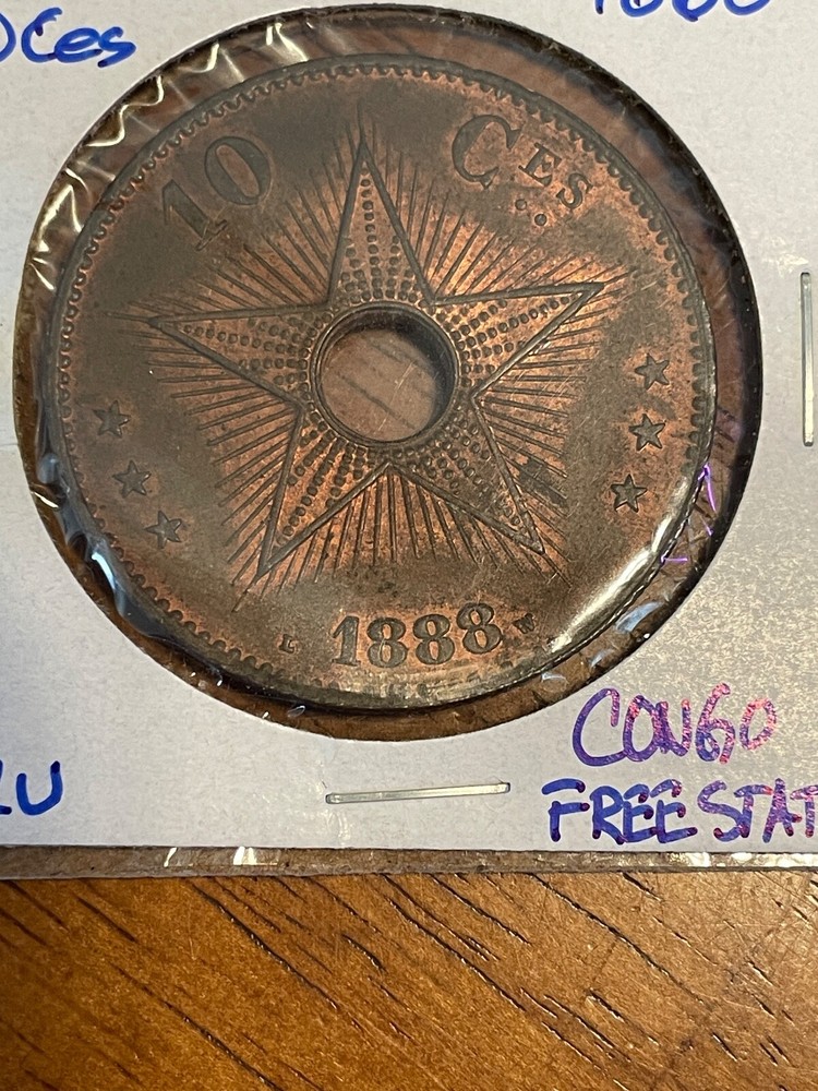 Belgian Congo 1888 10 Centimes NOT Certified