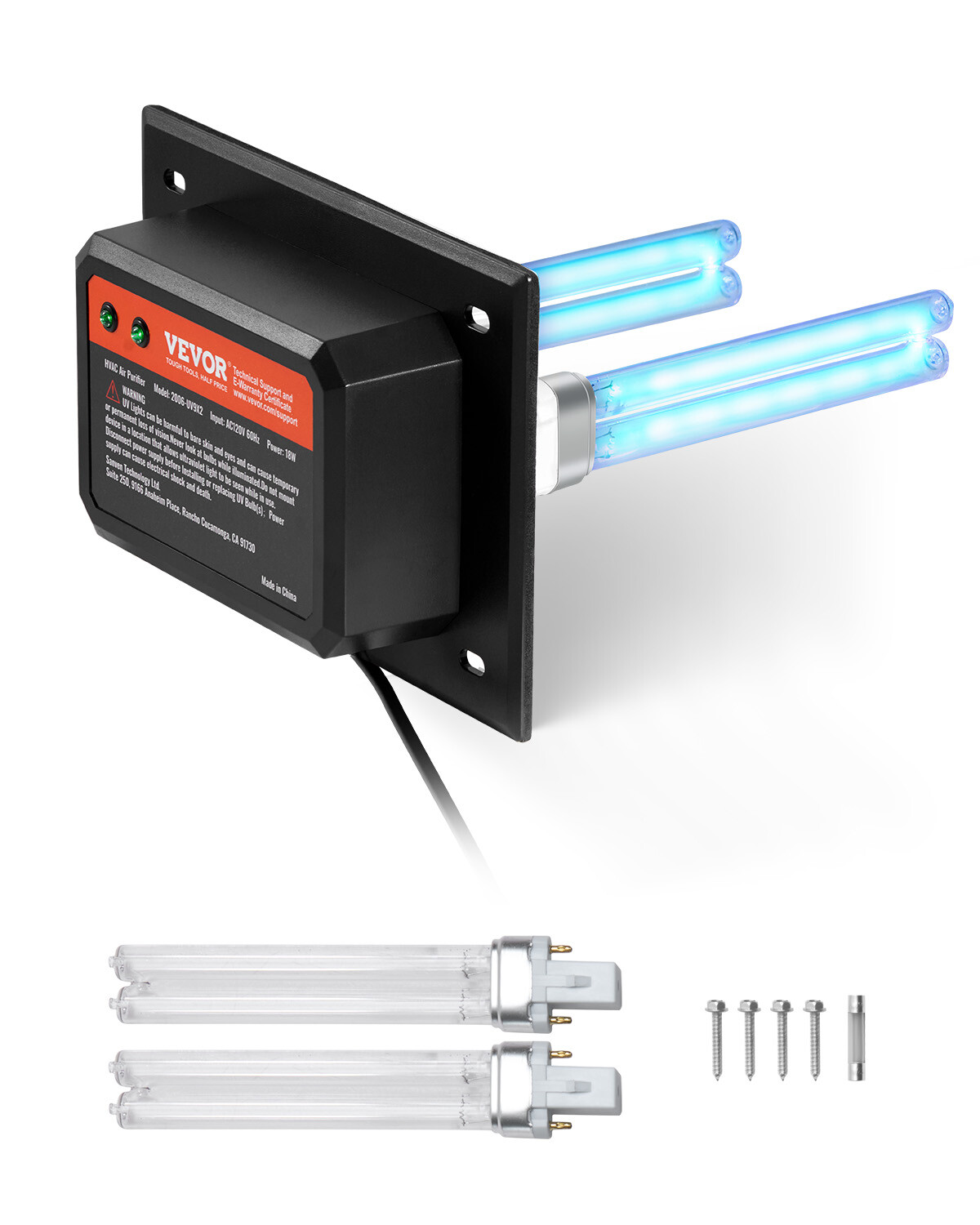 HVAC Air Purifier Whole House 18W 7inch UV Light in Duct for Ac Systems