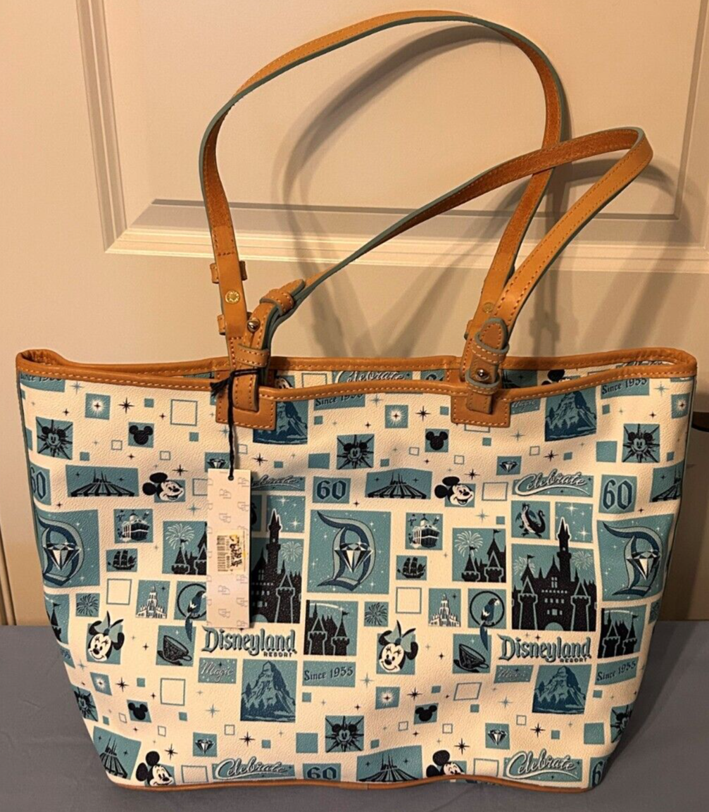 HTF NEW DOONEY & BOURKE DISNEYLAND 60th Tote Purse Mickey Blue Great Condition