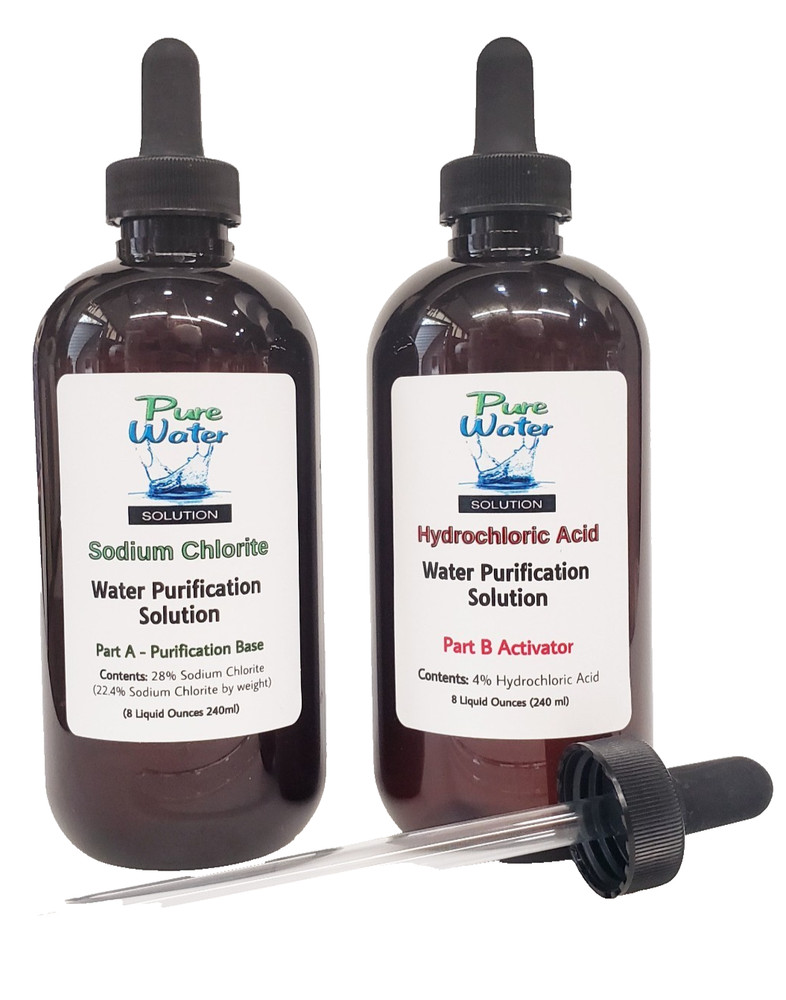 CDS - Water Purification Drops in PET plastic - Total activated solution 16ozs