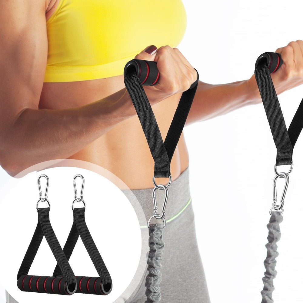 flintronic Exercise Handle, Resistance Bands Replacement Handle Black