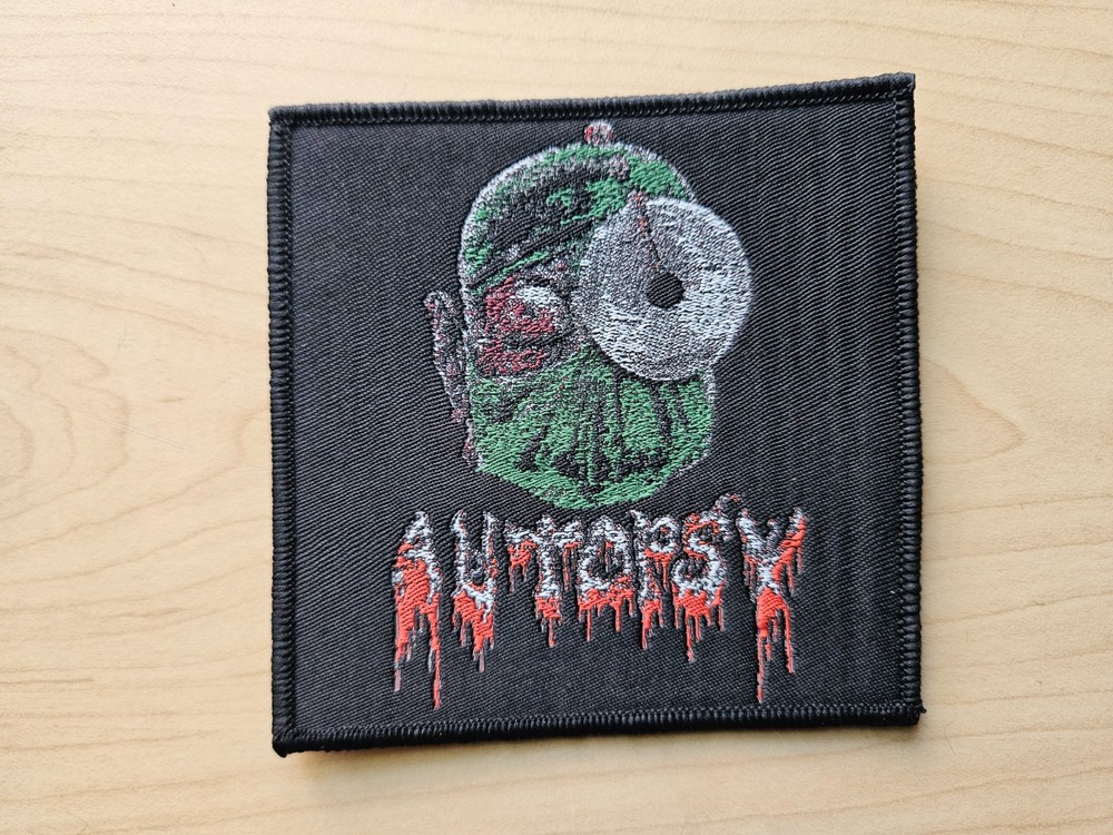 AUTOPSY, SEW ON BLACK BORDER WOVEN PATCH