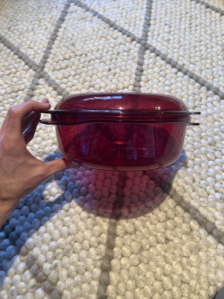 Tupperware Microwave Stack Cooker Steamer 2210A Cranberry 1.75 Quart Bowl Lid