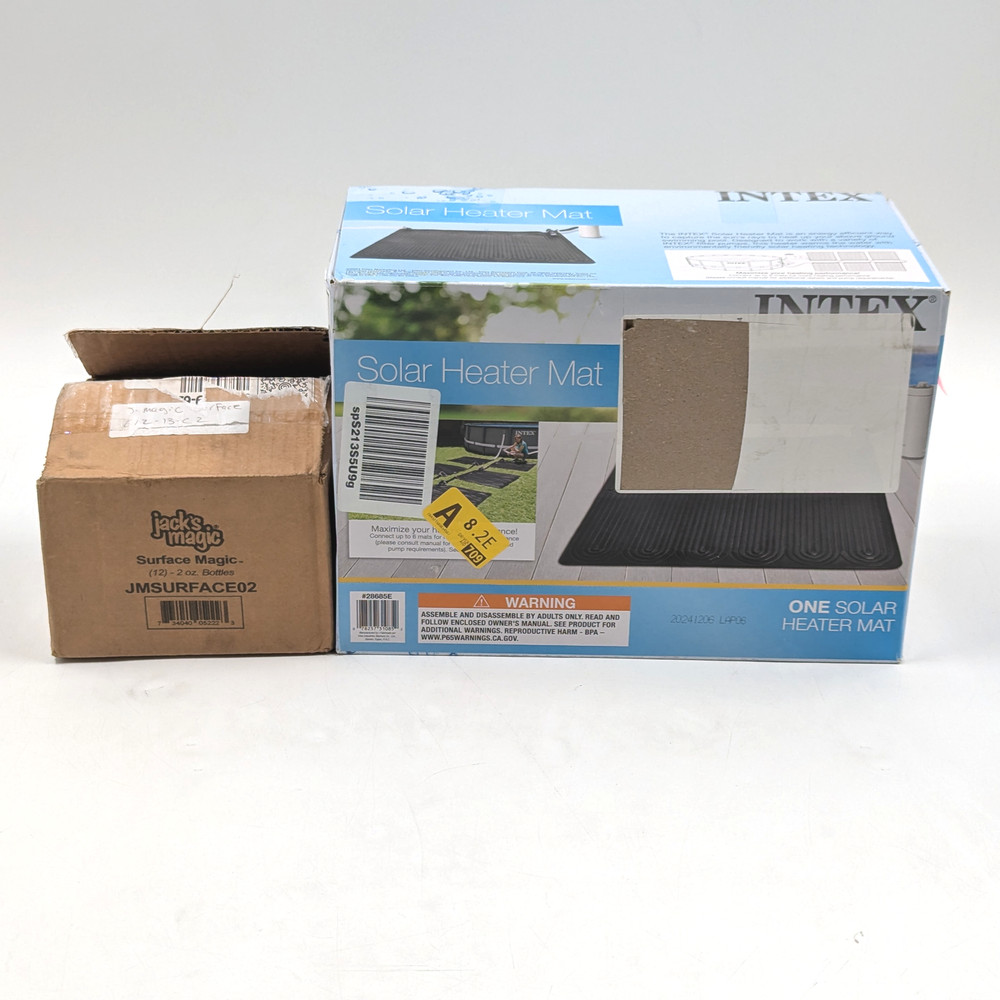 Intex Solar Heating Pad and Jack's Magic Water Surface Cleaner for Pool