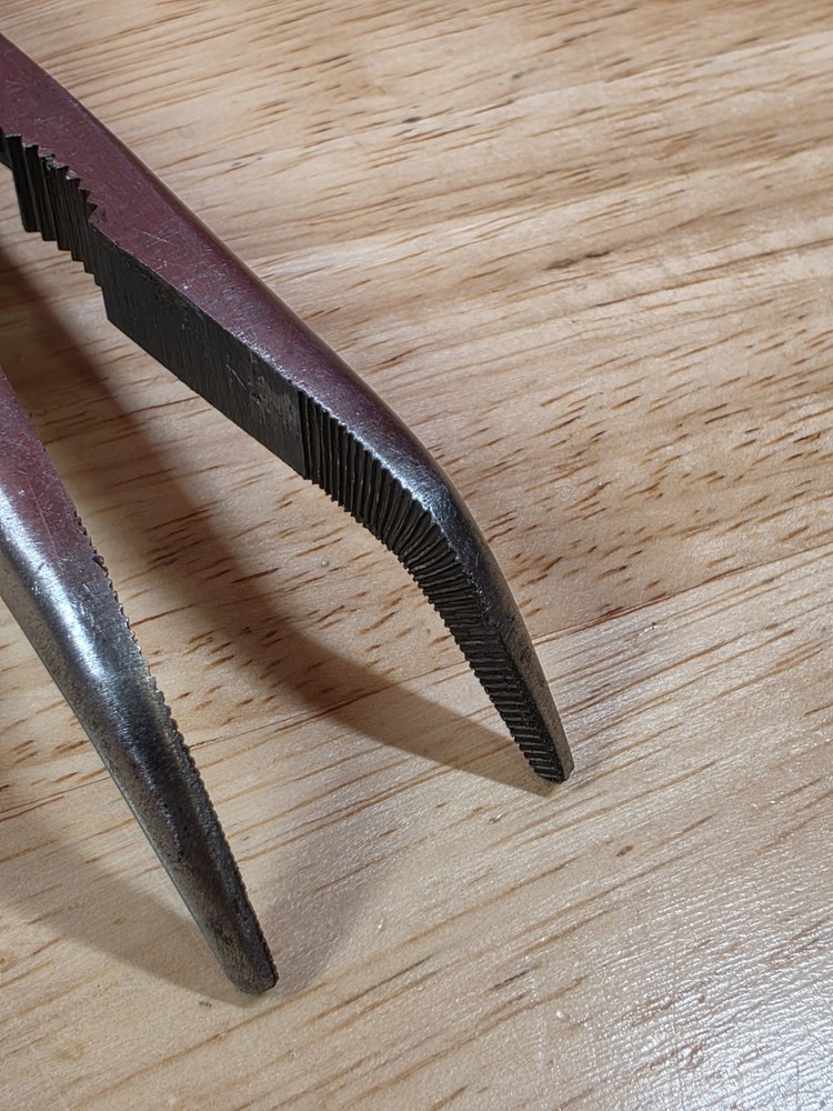 Cornwell Tools CPL66 Blue Handle Angled Bent End Needle Nose Pliers