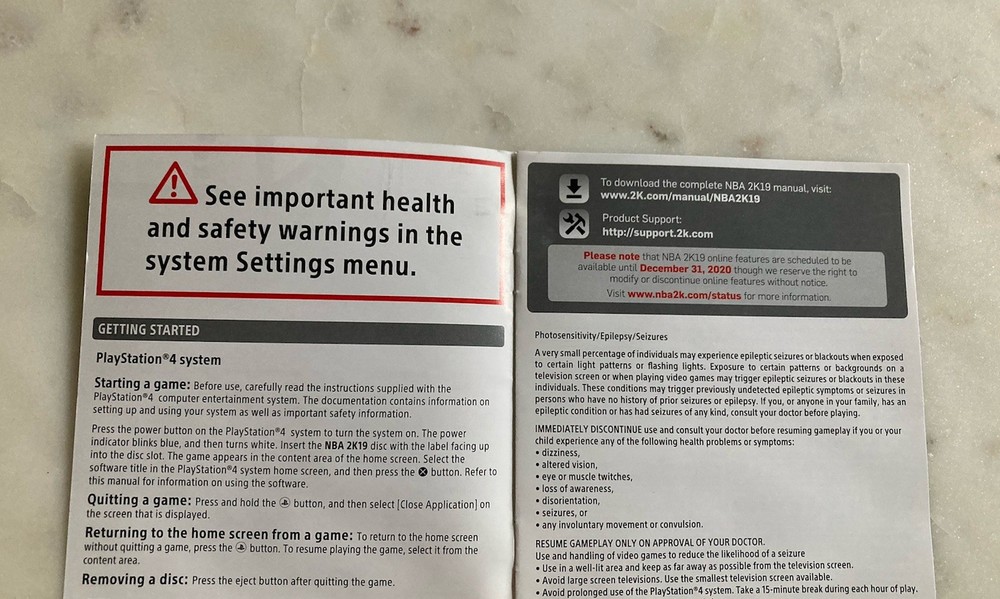 NBA 2K19 | PS4 | Manual Only