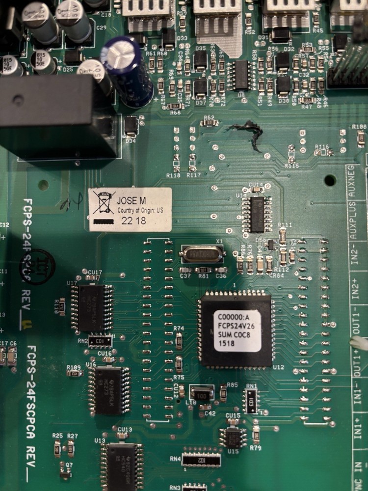 FCPS-24FSPCA Rev U Controller PCB Board Fully Tested