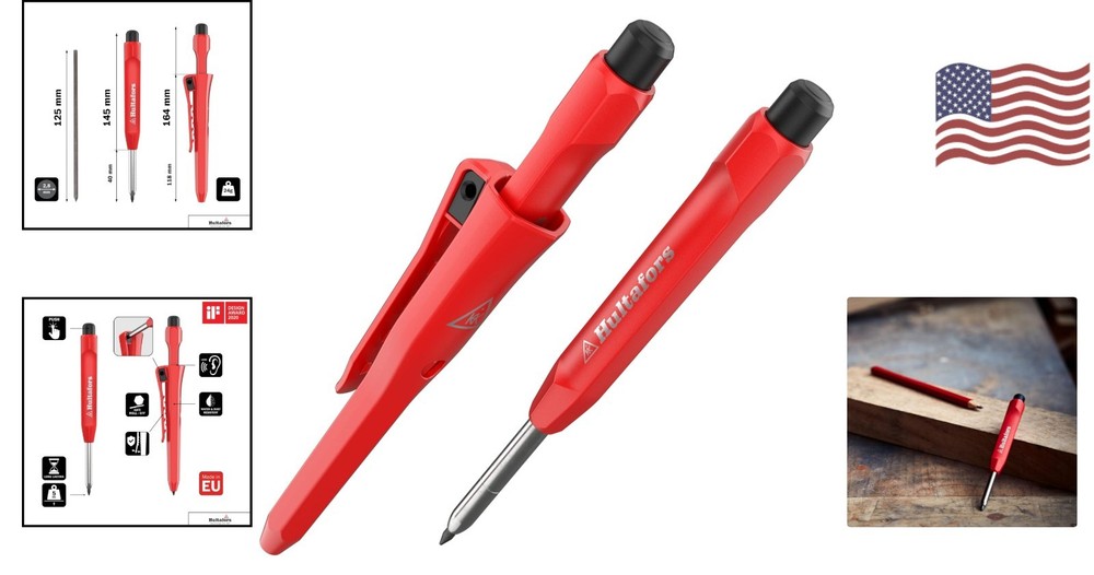 Ergonomic Refillable Dry Marker with Sharpener - Clear Ink for Precision Marking