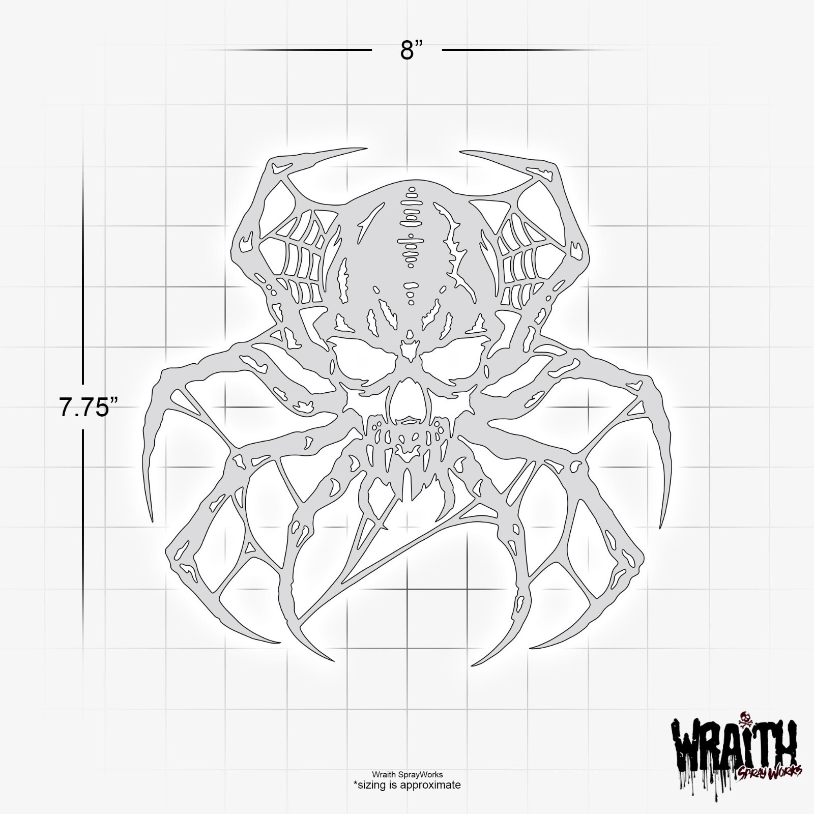 Spider #1 - Reusable Airbrush Stencil Template