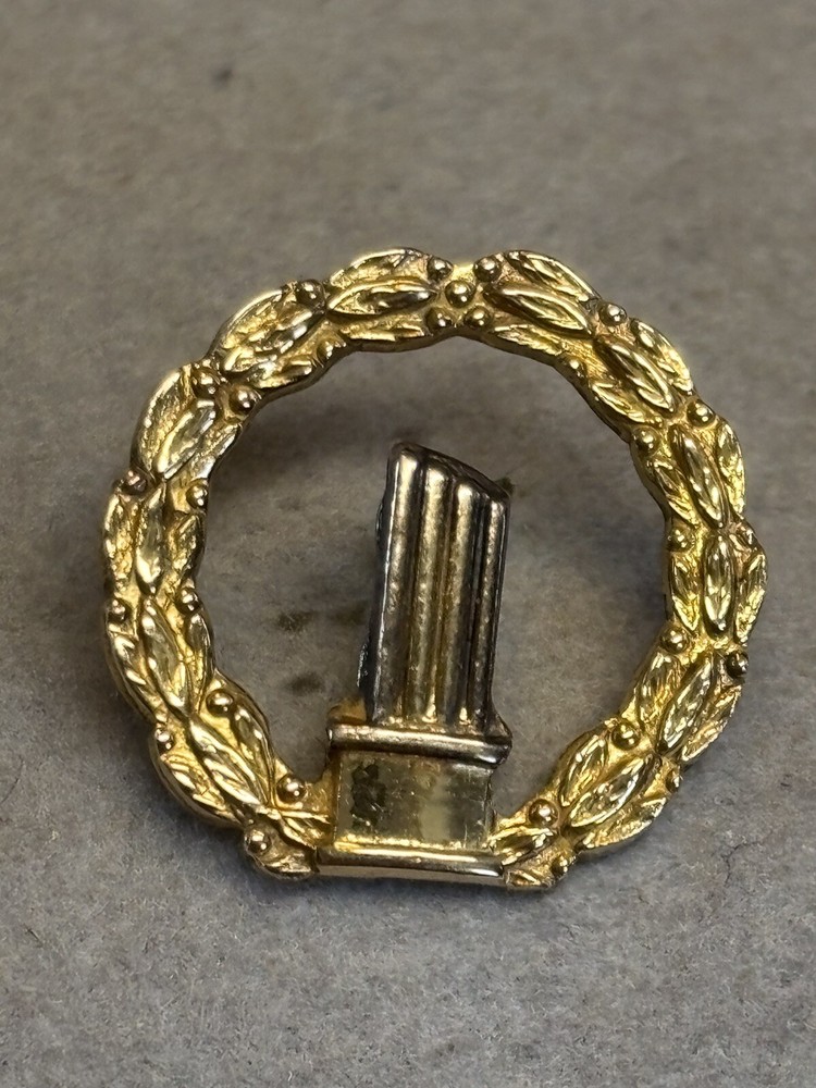 10K GOLD FILLED MASONIC BROKEN WIDOWS WREATH ~ LAPEL PIN