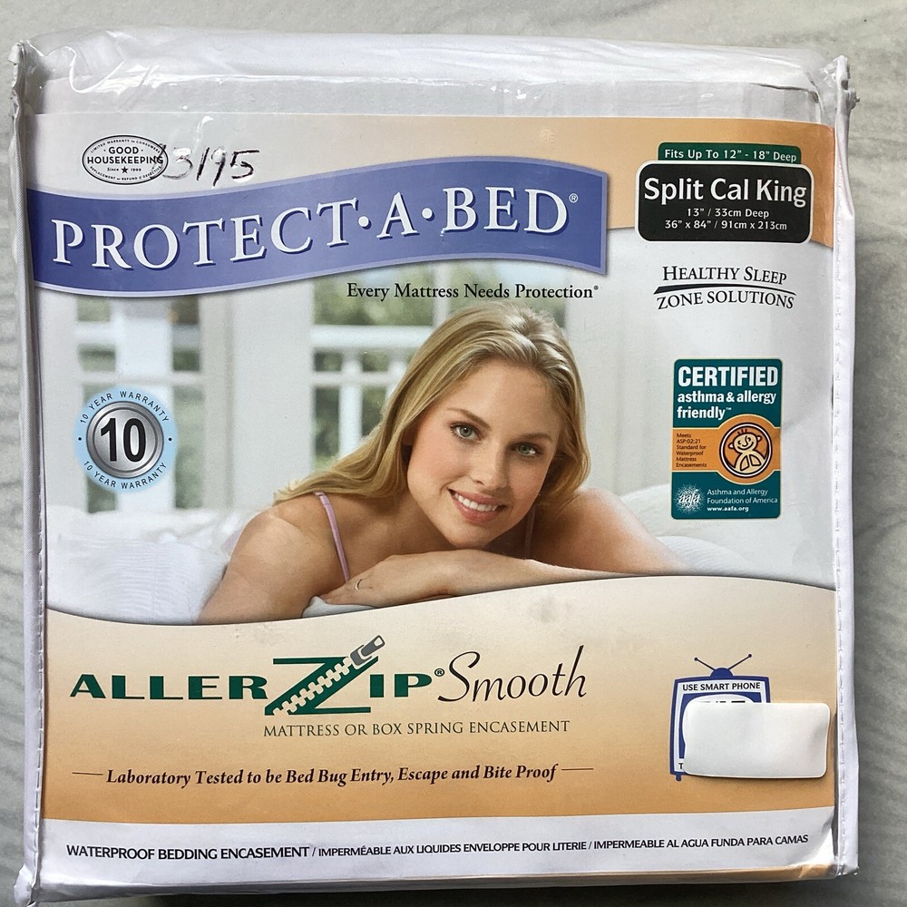 PROTECT-A-BED~ SPLIT CAL KING Luxury Waterproof Mattress Protector