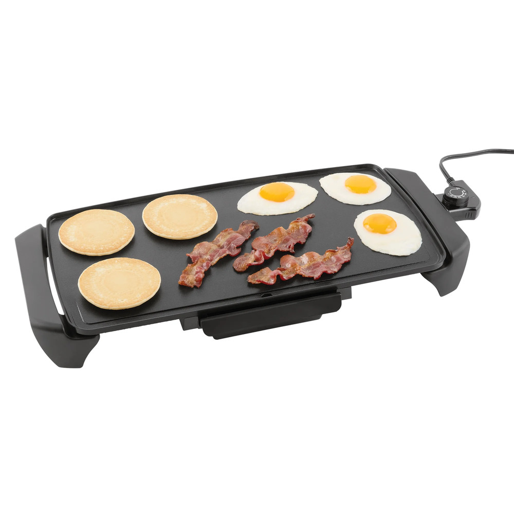 20” Electric Griddle - Non-Stick, Temperature Control,1500 W,Ceramic Coating