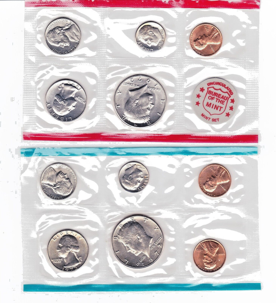 1972 U.S. Mint P&D Uncirculated Coin Set