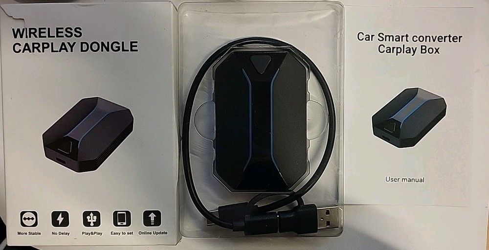 Wireless CarPlay Dongle Adapter for iPhone  Plug & Play Design