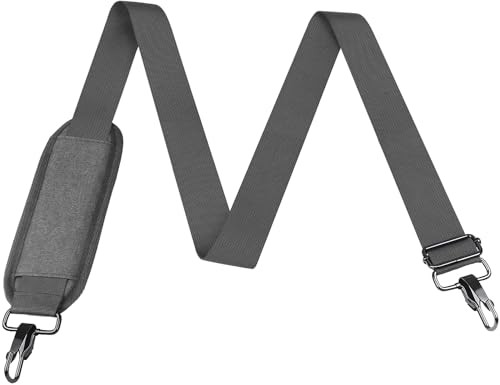 Shoulder Strap 56 inch, Universal Adjustable Thick Soft Duffel Bag Dark Gray