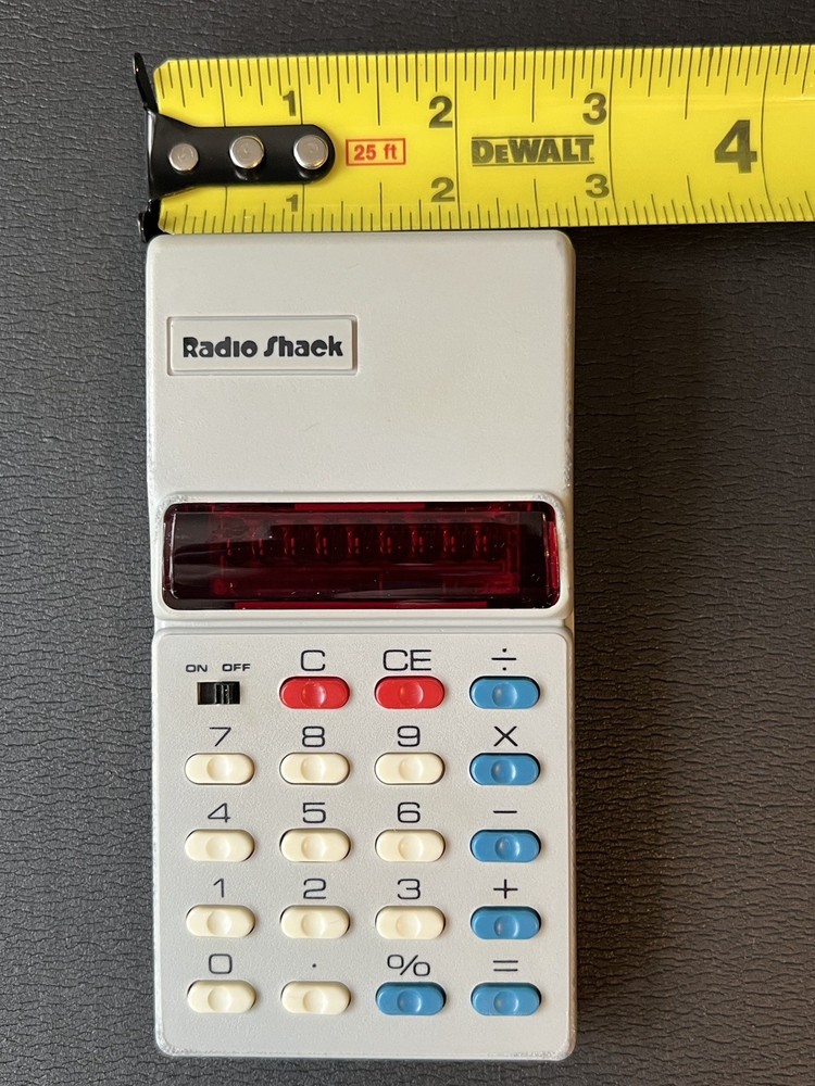 Vintage Radio Shack Calculator Basic 5 Function w Box EC-221 Working Please Read