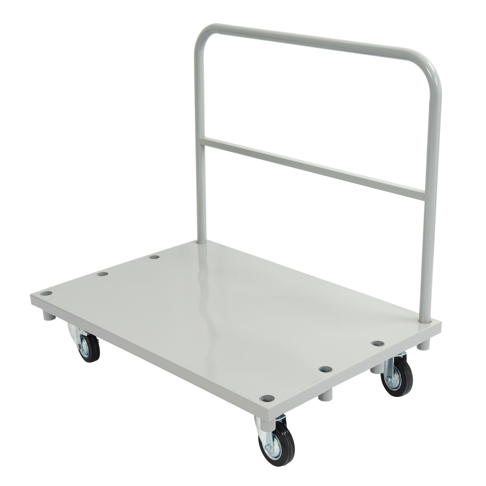 2-in-1 Platform Truck Cart Steel Panel Flatbed Dolly Cart 2000lbs with 4 Casters