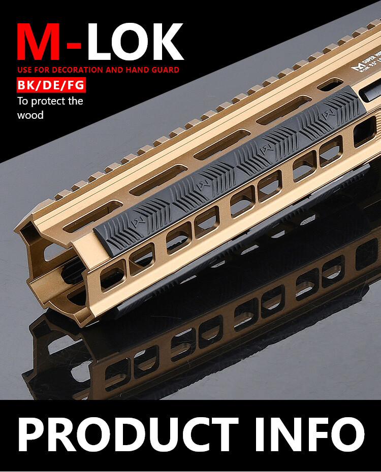 M-LOK System Rail Protector Covers Protection Covers 4pcs For Mlok Rail