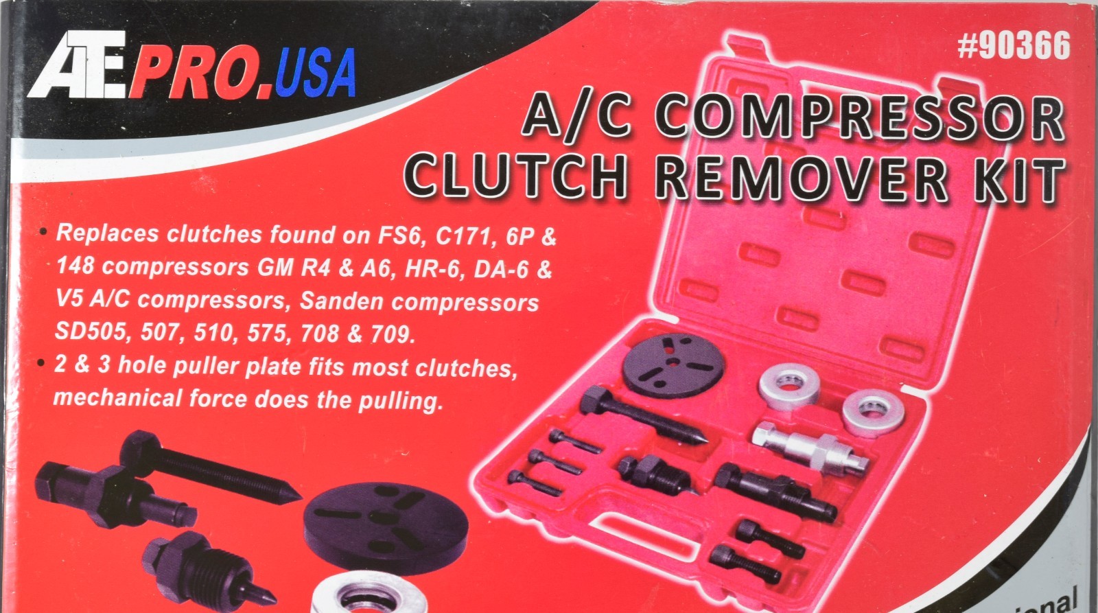 Air Conditioning Compressor Clutch Remover Kit