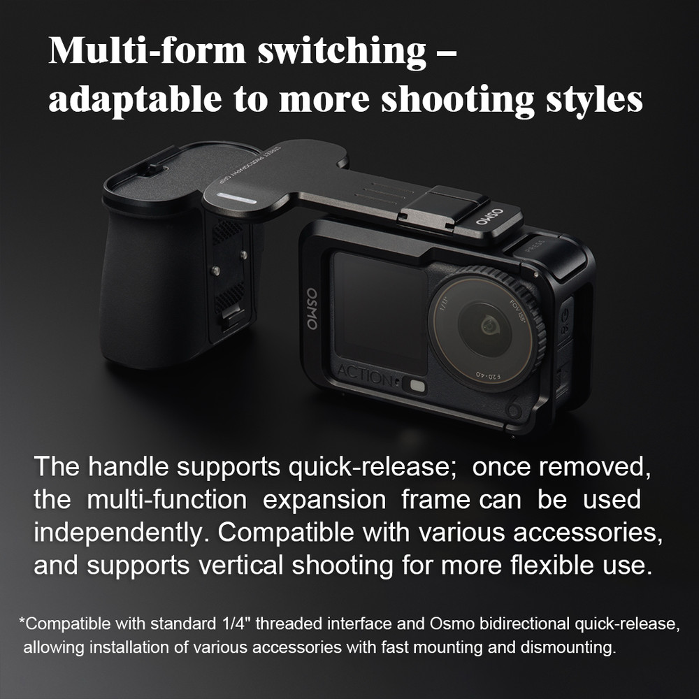 Osmo Action 6 Street Grip Kit–Hand Grip,Shutter Button,Utility Frame,Wrist Strap