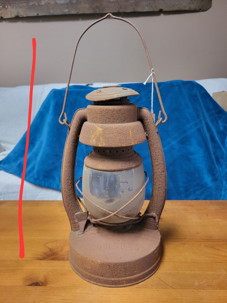 Vintage Hercules Railroad Lantern With Clear Globe
