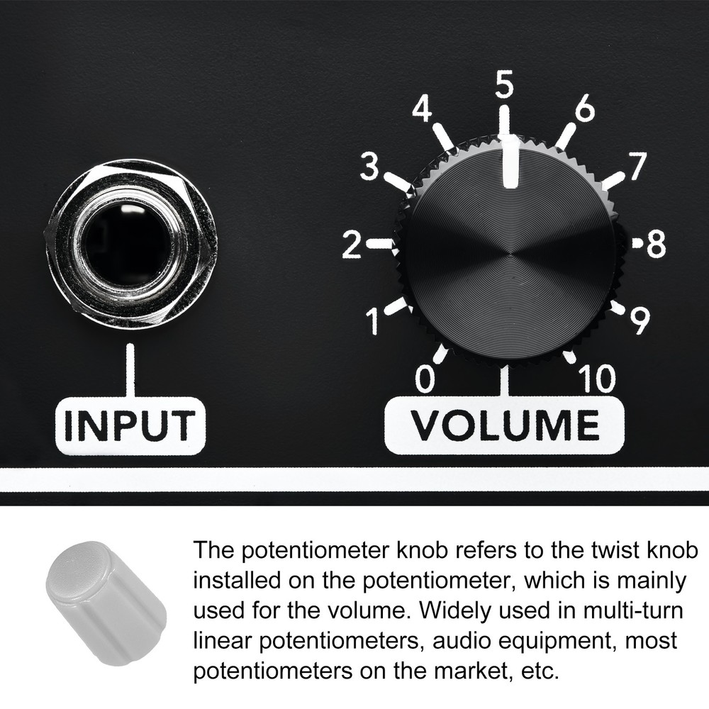 Potentiometer Control Knob Insert Shaft D Switch Knobs 6mm/Grey / 5Pcs