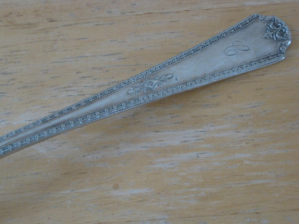 Vintage Wm A. Rogers AA Berkley Pattern Forked Spoon Salad Server Monogramed C