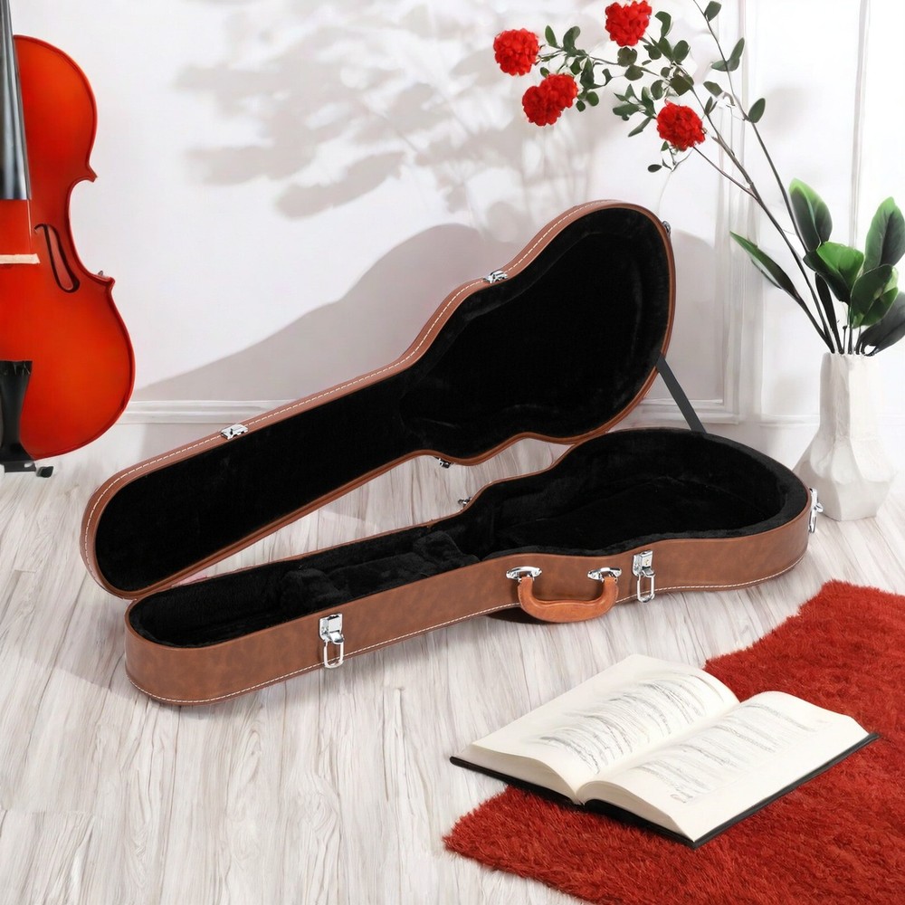 LP Electric Guitar Hardshell Case - Brown, Bulge Surface & Microgroove, US