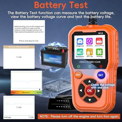FISONA W12 5600 OBD2 Scanner ABS SRS EPB Code Reader All System Diagnostic Tool