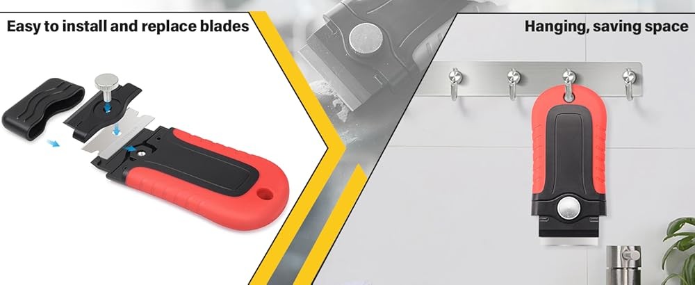 Blade Scraper Tool with Blade Stora Container, Glass