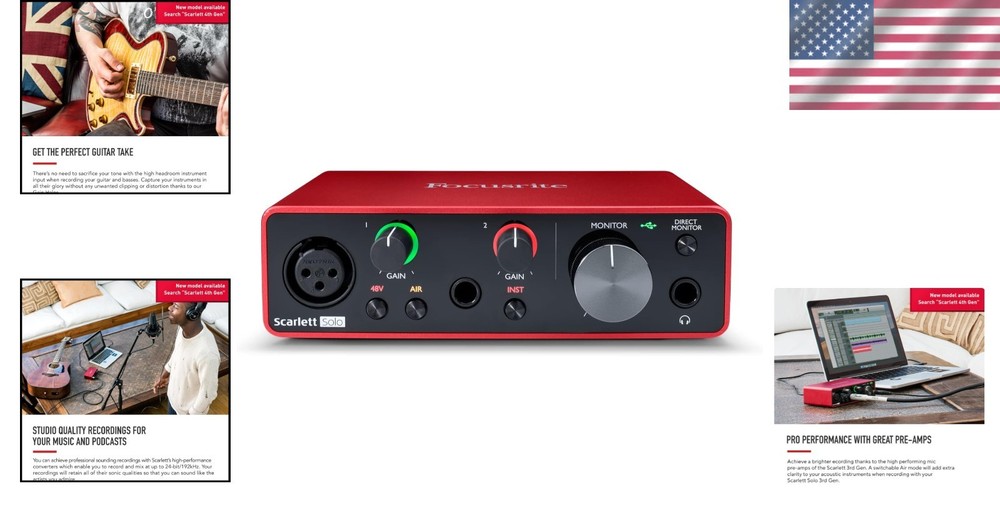 Portable & Professional Audio Interface – Scarlett Solo