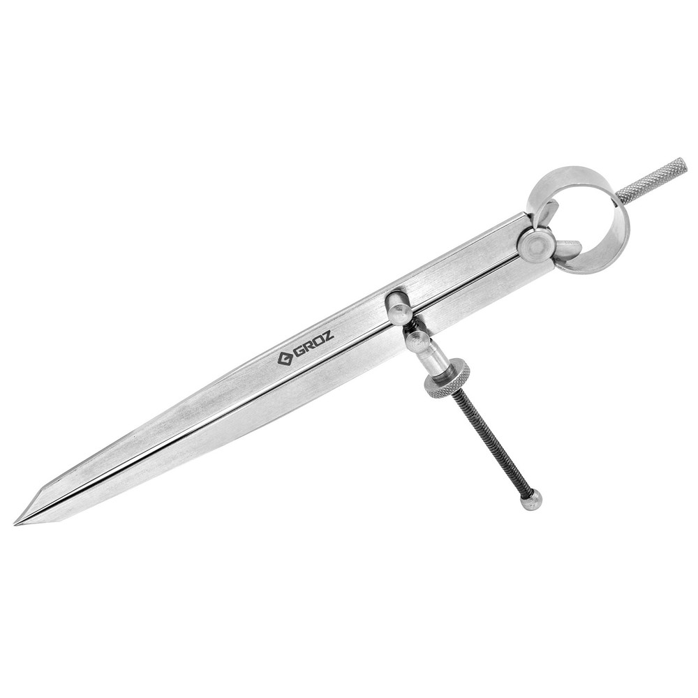 Groz 01423 8" Spring Divider, Matte Finish, with Solid Nut 8 Inch