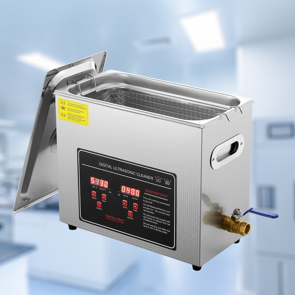 6L Ultrasonic Cleaner with Timer Heating Machine Digital Sonic Industry Heated