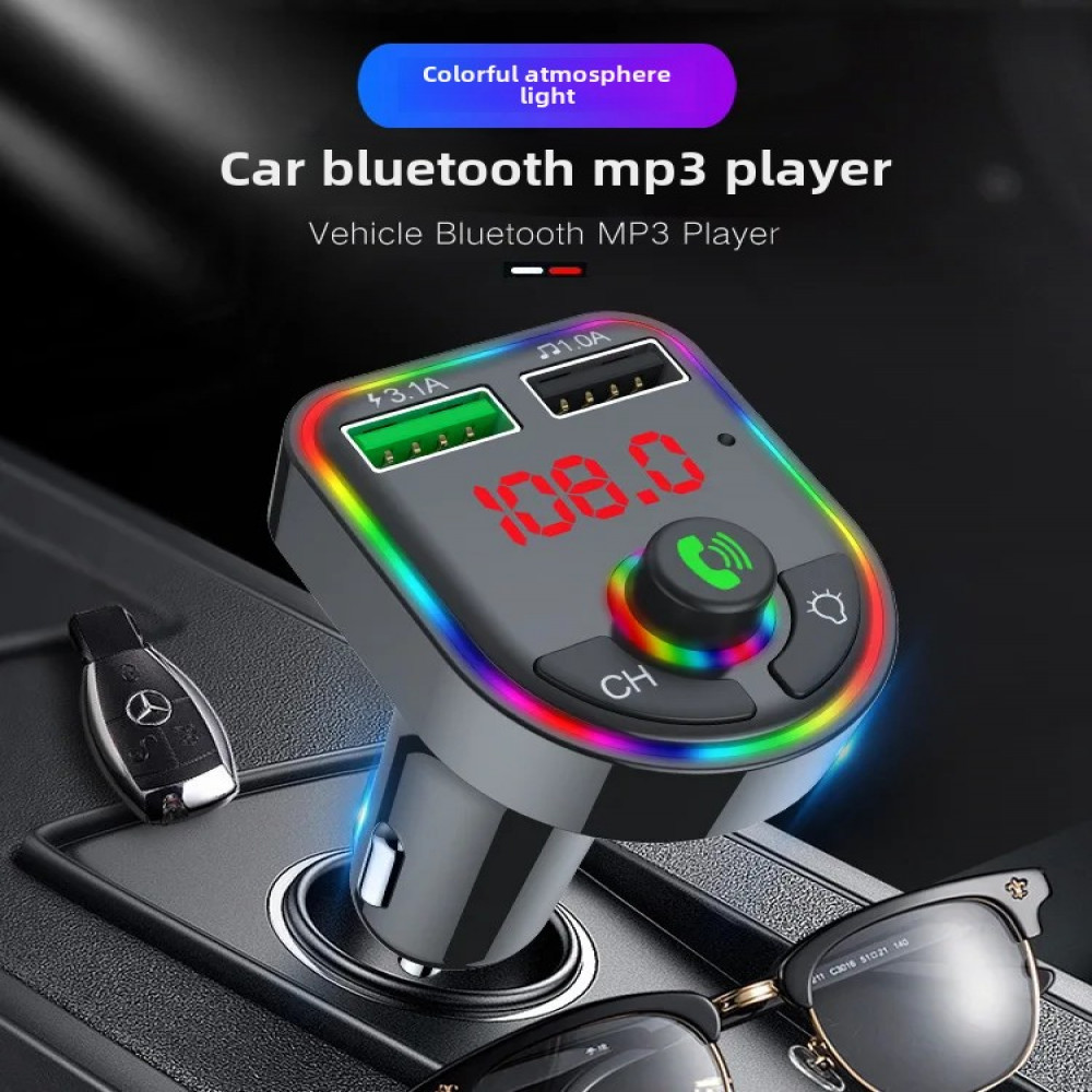 Car Wireless Bluetooth 5.0 FM Transmitter MP3 Music Player USB Charger Adapter