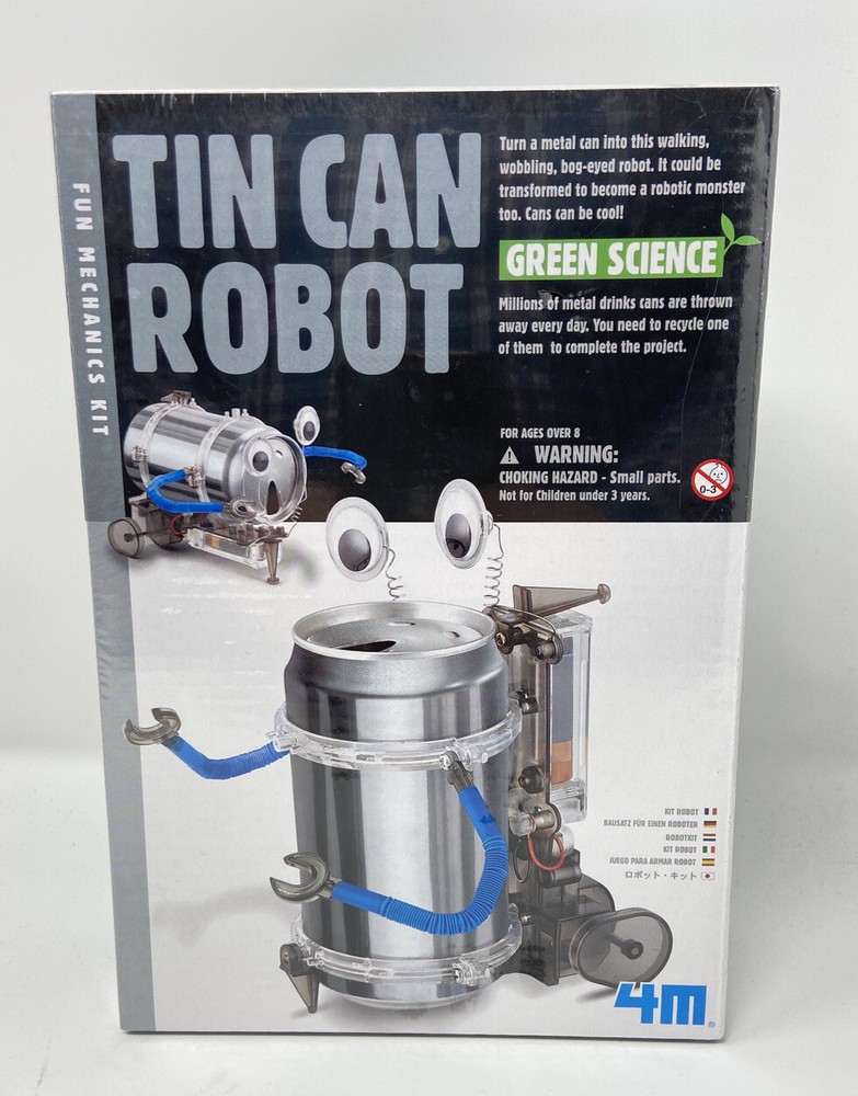 4M Tin Can Robot Green Science Educational STEM Mechanics Kit