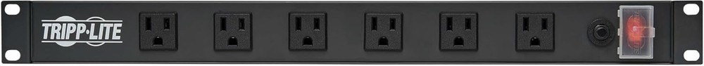 1U Rack Mount Power Strip with 12 Outlets and Right-Angle Plug for Versatile Use