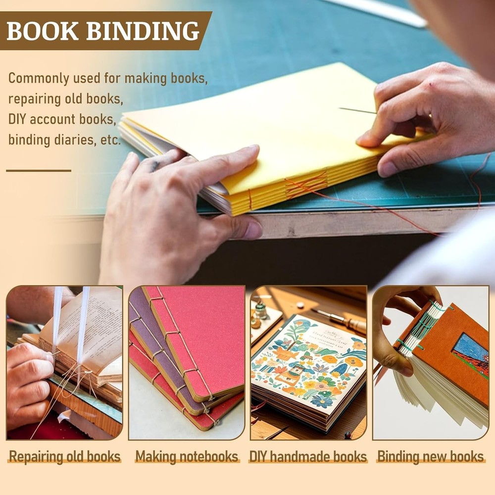 33 Pcs Book Binding Kits 4 Pcs Bone Folder Paper Creaser Paper Folding Tool B...