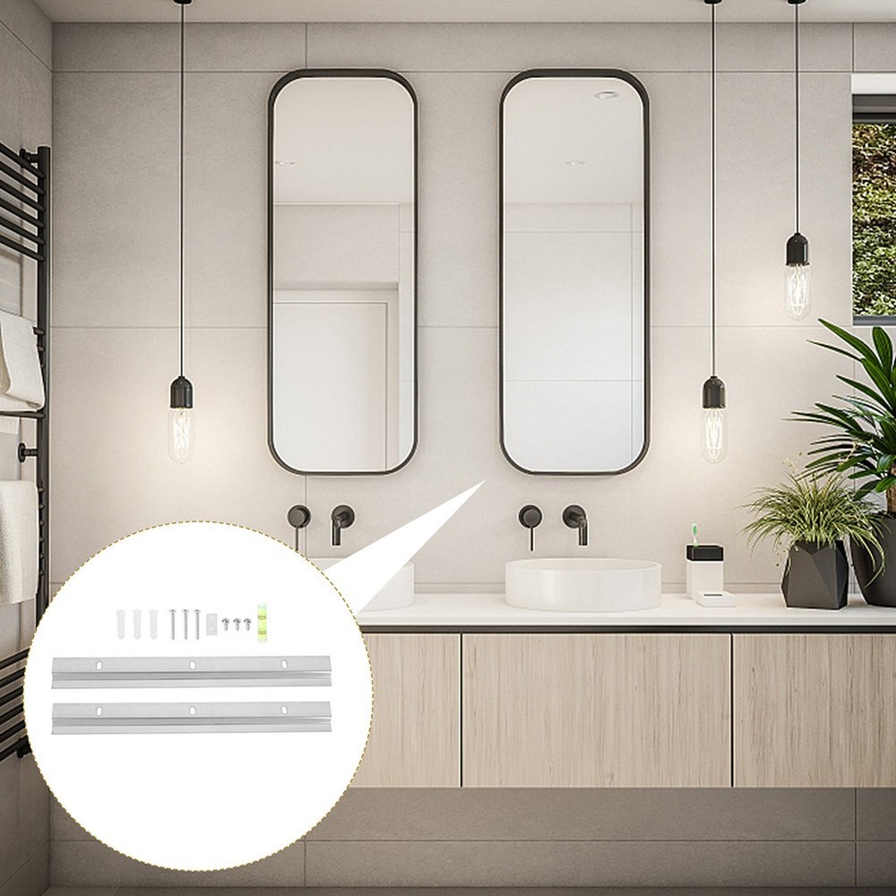 2 Sets Security Picture Hanger Z Brackets for Mounting Wall Frame Hooks Rail