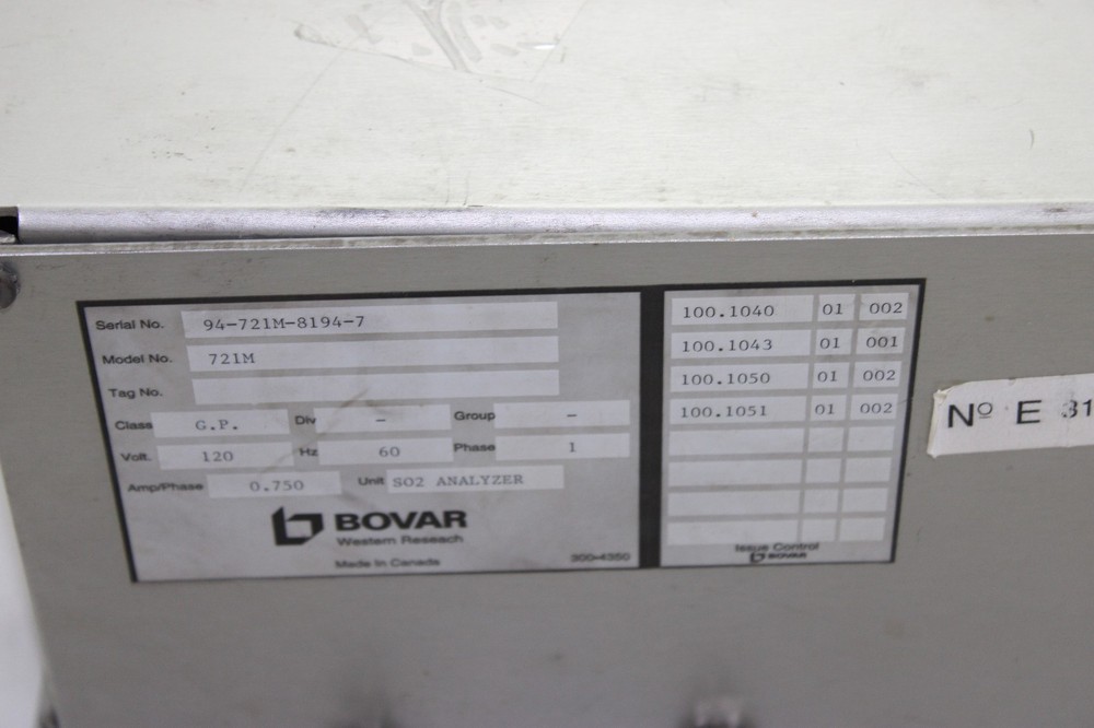 Bovar Engineered products Model 721-M Photometric Analyzer AS IS