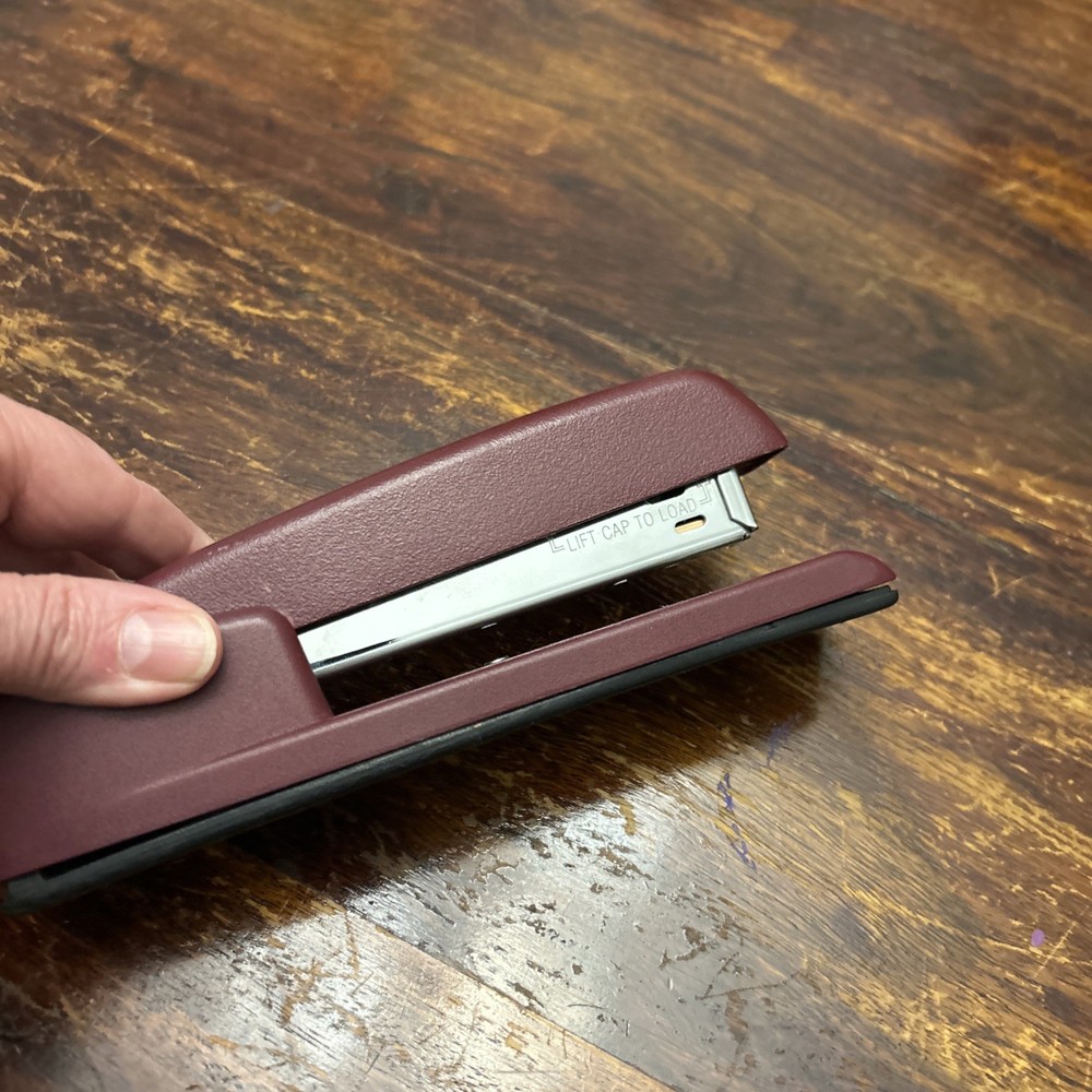 Vintage Dark Red Swingline Stapler Model 747
