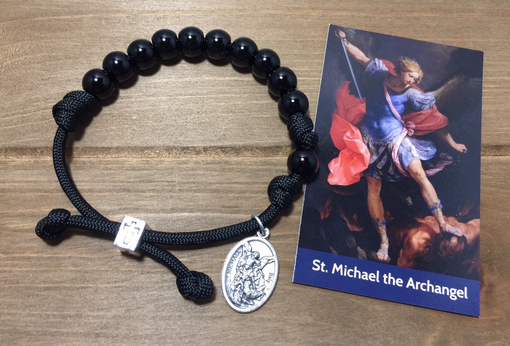 St. Michael Paracord Rosary Bracelet | Men/Women Catholic rosary handmade