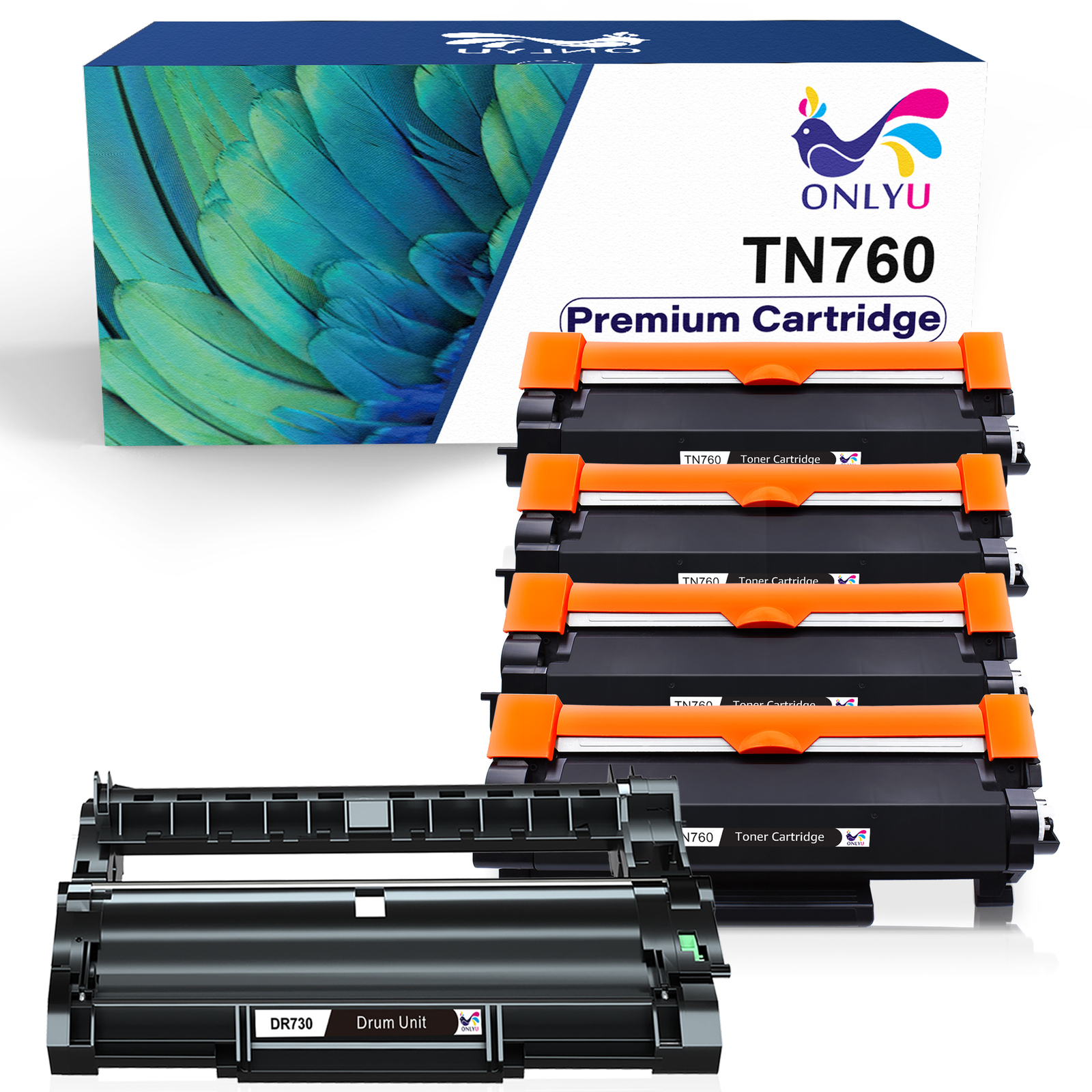 TN760 Toner Cartridges DR730 Drum for Brother DCP-L2550DW HL-L2395DW MFC-L2710DW